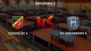 OC CESSON 4  GV HENNEBONT 6  Régionale 2 [upl. by Ellerahc139]