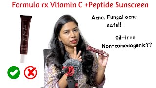 ✅❌ Formula rx Vitamin C  Peptide Watery Gel Sunscreen  Formula rx Sunscreen Review [upl. by Ynohtn841]