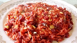 Risotto alla barbabietola  Le video ricette di Lara [upl. by Caneghem]