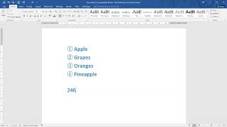 Formatted Numbers Using Shortcut in MS Word [upl. by Elayor609]