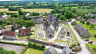 Visite de léglise de Sainte Marguerite de Carrouges vues extérieur et intérieur réalisés en drone [upl. by Nabetse]