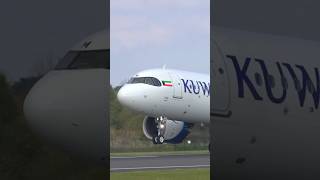 Kuwait A320neo Departure Up Close [upl. by Eybbob]