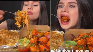 tandoori momos eating challenge asmr eating viralvideo vlog asmr food [upl. by Zetneuq]