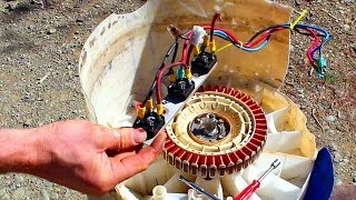 Free power How to convert an old washing machine into a water powered generator [upl. by Pyotr]