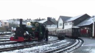 A trip up the Ffestiniog Railway in the snow January 2010 [upl. by Amo]