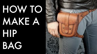 How to Make a Leather Hip Bag  Tutorial and Pattern Download [upl. by Zulch]