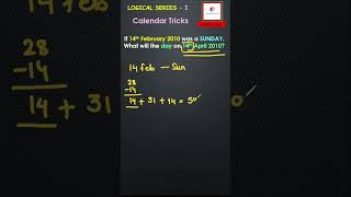 The Best Calendar Trick for Competitive Exams shorts reasoning learning [upl. by Alber]