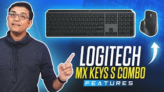 Logitech MX Keys Unboxing amp Review  ₹22945 Combo with Ergo MX Master 3S 8K DPI Track on Glass [upl. by The]