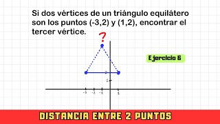 DISTANCIA ENTRE DOS PUNTOS  problemas con triángulos  GEOMETRÍA ANALÍTICA ejemplo 6 [upl. by Annayram502]