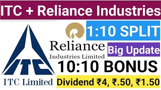 ITC Ltd  Reliance Industries Ltd  Stocks Declared high dividend bonus or stock split [upl. by Lon]