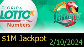 Florida Lotto Winning Numbers 10 February 2024 Today FL Lotto Drawing Result Saturday 2102024 [upl. by Greyson]