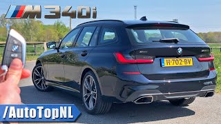 BMW M340i Touring REVIEW on AUTOBAHN NO SPEED LIMIT by AutoTopNL [upl. by Noelopan]