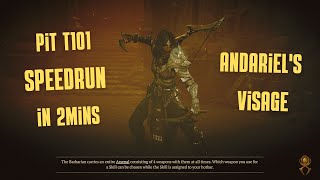 Diablo 4  Andariels Visage Rogue  101 Pit Speedrun in 2 mins [upl. by Eednac]