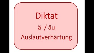 Deutsch 4 Klasse Diktat Auslautverhärtung und ä äu [upl. by Ellenrad]