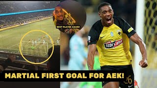 Anthony Martial Scored His First Goal For AEK Athens and Got MVP Award [upl. by Thanh]