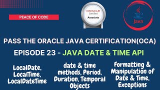 Java CertificationOCA  Java 8 Date amp Time API  All Concepts amp Questions  javatutorial oca [upl. by Longo]