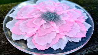 917 How To Make An Incredible 3D Resin Flower With Layered Petals [upl. by Ellenij]