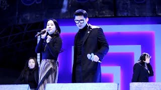 180217 Taecyeon and Baek Ji Young quotMy Ears Candyquot PyeongChang 2018 Kpop Live Site Concert Talk [upl. by Anibas]