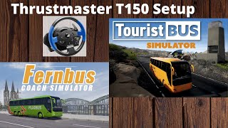 Thrustmaster T150 Setup in Fernbus and Tourist Bus [upl. by Irrok]