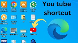 Create You Tube Shortcut icon on Desktop using Microsoft edge Browser [upl. by Fanchette]