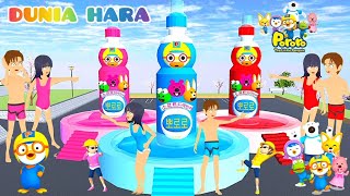 Yuta Mio Berenang Kolam Pororo Raksasa 3 Rasa Bayi Raksasa Potoro Marah 😱  Sakura School simulator [upl. by Kakalina227]