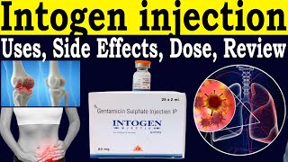 Review Intogen injection uses in hindi  Gentamicin sulphate injection ip 80 mg  Uses Side Effect [upl. by Yekciv364]