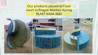 Plast india 2023  ECONSCIOUS  Recycled Plastic Bench  Recycling startup [upl. by Nale]