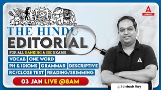 The Hindu Editorial Analysis  The Hindu Vocabulary by Santosh Ray  Bank SSC amp Railway Exams [upl. by Eelhsa]