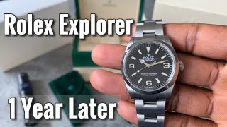 Rolex Explorer  1 year later Review There’s 1 reason why it’s not perfect 👎🏾 [upl. by Clower]