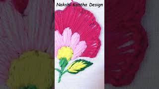 amazing but easy and simple Stitch Needle Point Art Big Flower embroidery Design for table cloth [upl. by Manya356]