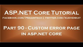 Custom error page in asp net core [upl. by Chasse]