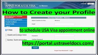 How to Create Profile to Schedule Visa Appointment in ustraveldoc  K B and Student Visas [upl. by Solberg]