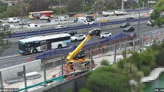 Warringah Freeway Upgrade time lapse  Monday 11 November 2024 [upl. by Sibbie151]