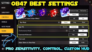 Free Fire Control Setting After OB47 Update Full Details  Free Fire Setting 2024 [upl. by Ahsikar]