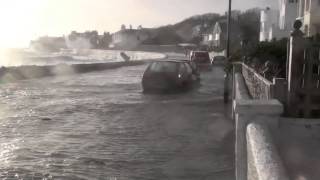 Castletown flood  Isle Of Man  January 2014 [upl. by Hatty]