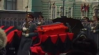 Vremya News USSR Leader Konstantin Chernenko Funeral Программа время 13031985 [upl. by Eniamraj]