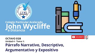 Párrafo Narrativo Descriptivo Argumentativo y Expositivo [upl. by Wolsky]