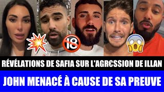 SAFIA FAIT DES RÉVÉLATIONS SUR LA FAKE AGR€SSION DE ILLAN  JONATHAN MENACÉ À CAUSE DE SA PREUVE  😱 [upl. by Ettenoitna]