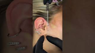 Surface Tragus Piercing ✦ Unique amp Bold Ear Piercing Experience [upl. by Darum286]