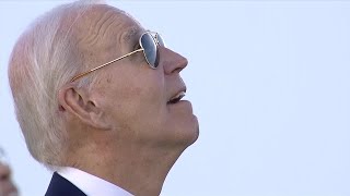 Biden and G7 leaders watch skydiving demonstration [upl. by Ynabe]