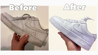 HOW TO CLEAN YOUR AIR FORCE 1S AT HOME FOR FREE [upl. by Chapin167]