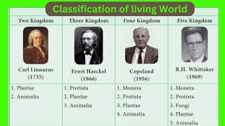 five kingdom classification class9 by R H WhittakerMonera Protista Fungi Plantae  Animalia [upl. by Ruhtracam370]