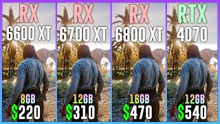 RX 6600 XT vs RX 6700 XT vs RX 6800 XT vs RTX 4070  Test in 15 Games [upl. by Eilagam]