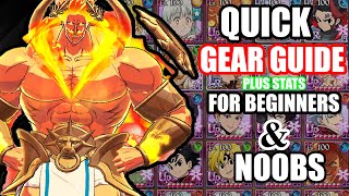 A GEAR GUIDE FOR BEGINNERS AND NOOBS SEVEN DEADLY SINS GRAND CROSS [upl. by Einyaj]