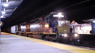 Amtrak Diesel locomotives amp Conrail CSAO ME47  Metuchen Station [upl. by Ainsley]