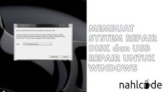 Create a System Repair Disk amp USB For Windows 7  Indonesia [upl. by Manya836]