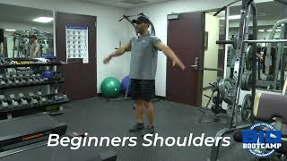 Bio Bootcamp Workout Wednesdays Workout Tip wDavid Lovelace Shoulders for Beginners [upl. by Heyer]