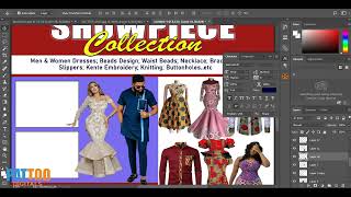 HOW TO DESIGN FASHION COLLECTION FLYER  PHOTOSHOP TUTORIAL [upl. by Scotney]