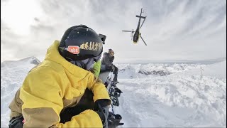 Heli Snowboarding Helicopter ride  Bottom to Top [upl. by Wendel]