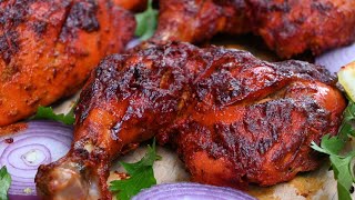 طبخ دجاج تندوري من أروع ما يكون في الفرن Making the most amazing Tandoori chicken in the oven [upl. by Bekki]